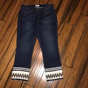 Crown & Ivy Embellished Crop Jeans